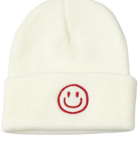 SMILEY FACE BEANIE ACCENTED | HATS