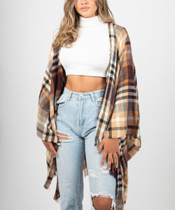 VIVICA PLAID CAPE | OUTERWEAR