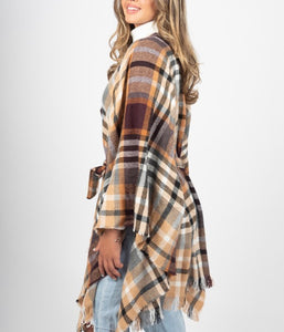 VIVICA PLAID CAPE | OUTERWEAR